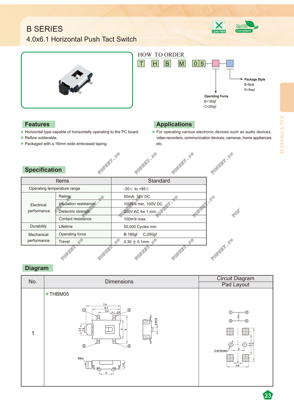 Microcontact pentru telecomanda auto THBM05 de TOPKEY.ro 0 Microcontact pentru telecomanda auto THBM05 de TOPKEY.ro 0