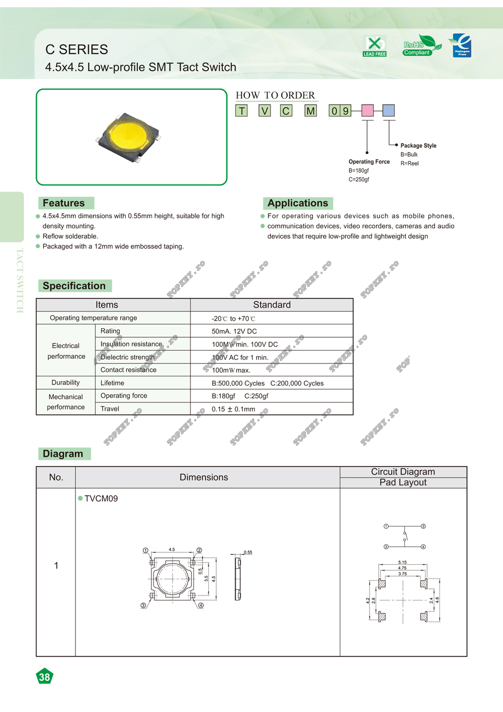 Microcontact cu 4 pini TVCM09 de TOPKEY.ro 0 Microcontact cu 4 pini TVCM09 de TOPKEY.ro 0