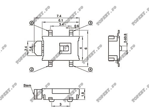 Microcontact pentru telecomanda auto THBM05 de TOPKEY.ro 1 Microcontact pentru telecomanda auto THBM05 de TOPKEY.ro 1