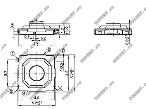 Microcontact TVCU18 cu 4 pini de TOPKEY.ro 1 Microcontact TVCU18 cu 4 pini de TOPKEY.ro 1