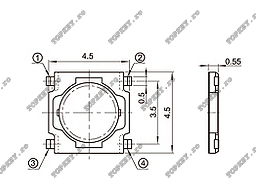 Microcontact cu 4 pini TVCM09 de TOPKEY.ro 1 Microcontact cu 4 pini TVCM09 de TOPKEY.ro 1