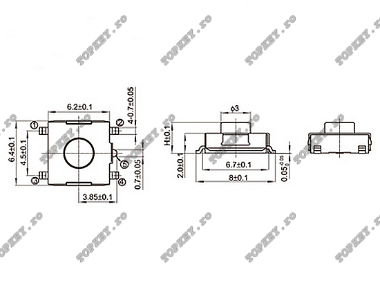 Micro-contact pentru telecomanda auto TVEM05L de TOPKEY.ro 1 Micro-contact pentru telecomanda auto TVEM05L de TOPKEY.ro 1