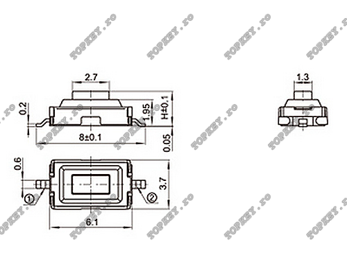 Micro-contact TVBM17; cu 2 pini de TOPKEY.ro 1 Micro-contact TVBM17; cu 2 pini de TOPKEY.ro 1