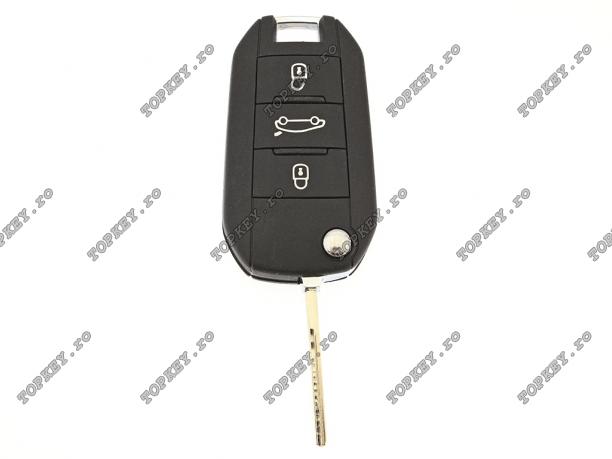 Auto cheie Peugeot 508 cu 3 butoane, 433 Mhz, KEY de TOPKEY.ro