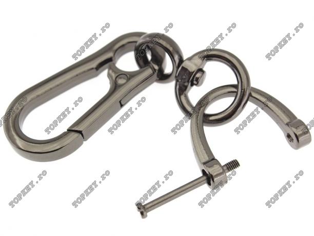 Breloc auto cu carabină și șurub de TOPKEY.ro Breloc auto cu carabină și șurub