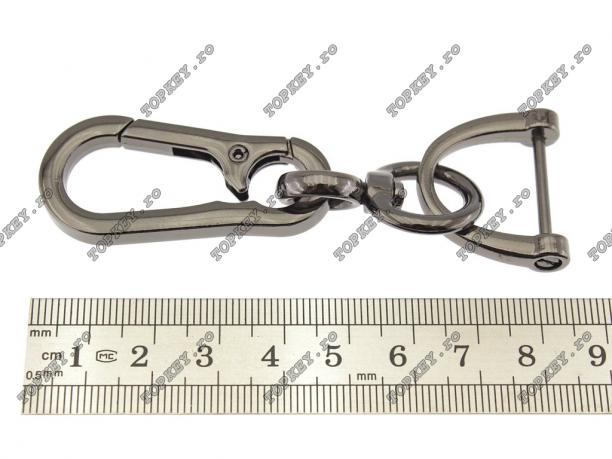 Breloc auto cu carabină și șurub de TOPKEY.ro Breloc auto cu carabină și șurub