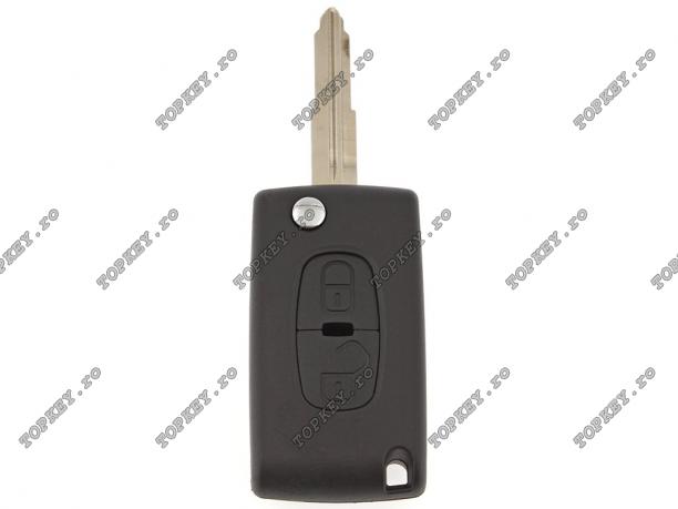 Carcasa KEY Citroen Air Cross cu 2 butoane si lamela MIT-8D de TOPKEY.ro