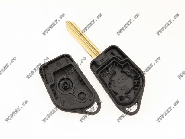 Carcasa KEY Citroen Elysee cu 2 butoane si lamela SIX-3P de TOPKEY.ro Carcasa KEY Citroen Elysee cu 2 butoane si lamela SIX-3P