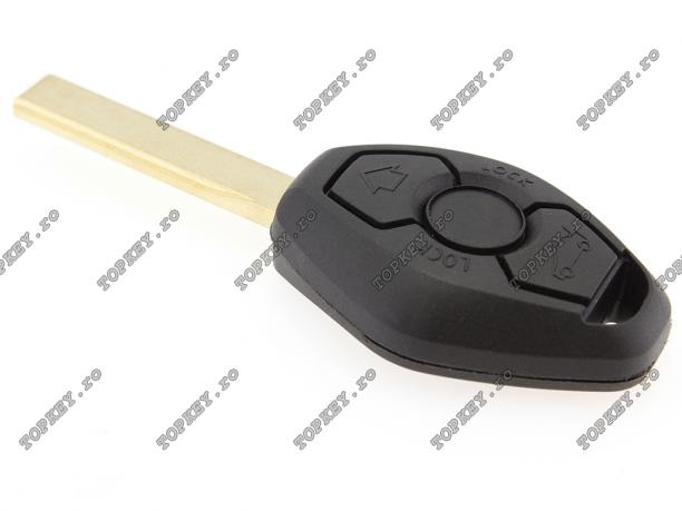 Carcasa KEY pentru BMW cu 3 butoane de TOPKEY.ro Carcasa KEY pentru BMW cu 3 butoane