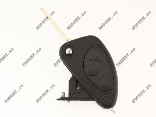 Carcasa goala pt telecomanda auto Alfa Romeo cu trei butoane, KEY de TOPKEY.ro Carcasa goala pt telecomanda auto Alfa Romeo cu trei butoane, KEY