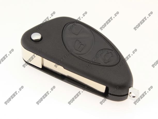 Carcasa goala pt telecomanda auto Alfa Romeo cu trei butoane, KEY de TOPKEY.ro Carcasa goala pt telecomanda auto Alfa Romeo cu trei butoane, KEY