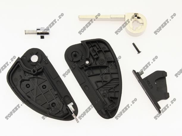 Carcasa goala pt telecomanda auto Alfa Romeo cu trei butoane, KEY de TOPKEY.ro Carcasa goala pt telecomanda auto Alfa Romeo cu trei butoane, KEY