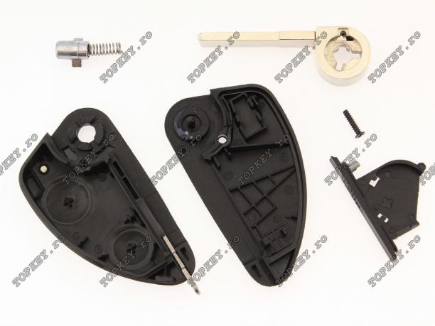 Carcasa pt telecomanda auto Alfa Romeo cu lamela FI-16P, KEY de TOPKEY.ro Carcasa pt telecomanda auto Alfa Romeo cu lamela FI-16P, KEY