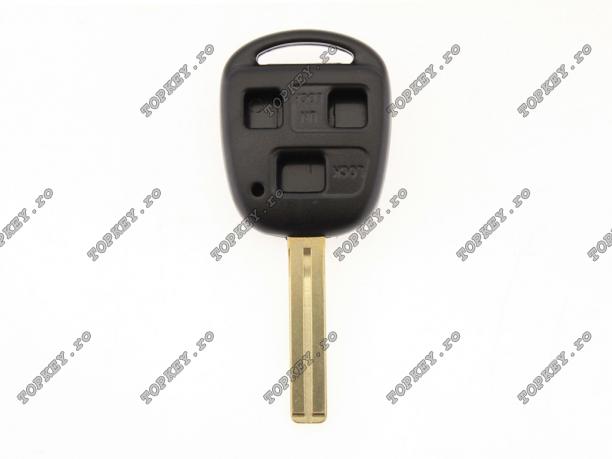 Carcasa telecomanda Toyota cu 3 butoane si lamela TOYO-30P de TOPKEY.ro Carcasa telecomanda Toyota cu 3 butoane si lamela TOYO-30P de TOPKEY.ro