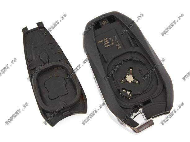 Cheie KeylessGo pentru mașini Peugeot cu 433mHz și 3 butoane