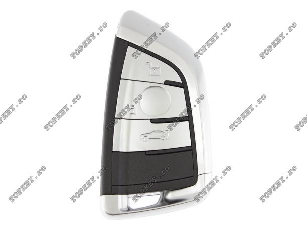 Cheie KeylessGo îmbunătățită pentru BMW cu 3 butoane de TOPKEY.ro