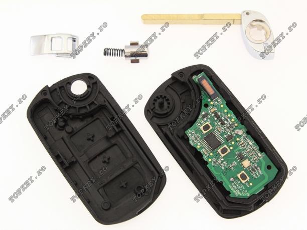 Cheie briceag cu electronica KEY pt Range si Land Rover cu 3 butoane, pe 433MHz