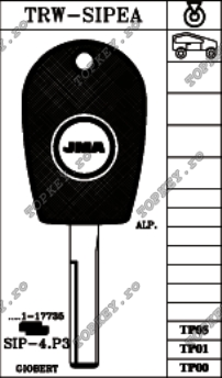 Cheie pentru Alfa Romeo cu loc pentru cip de TOPKEY.ro Cheie pentru Alfa Romeo cu loc pentru cip de TOPKEY.ro