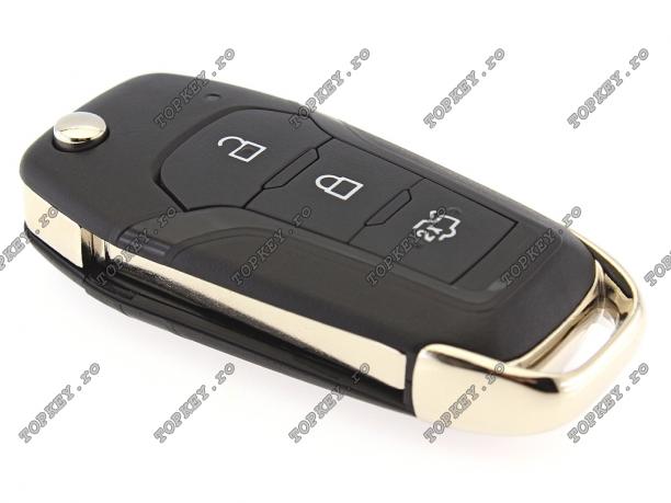 Cheie pentru Ford pe 433 MHz, 3 butoane, KEY de TOPKEY.ro Cheie pentru Ford pe 433 MHz, 3 butoane, KEY