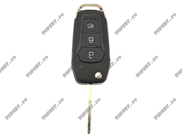 Cheie pentru Ford pe 433 MHz, 3 butoane, KEY de TOPKEY.ro Cheie pentru Ford pe 433 MHz, 3 butoane, KEY de TOPKEY.ro