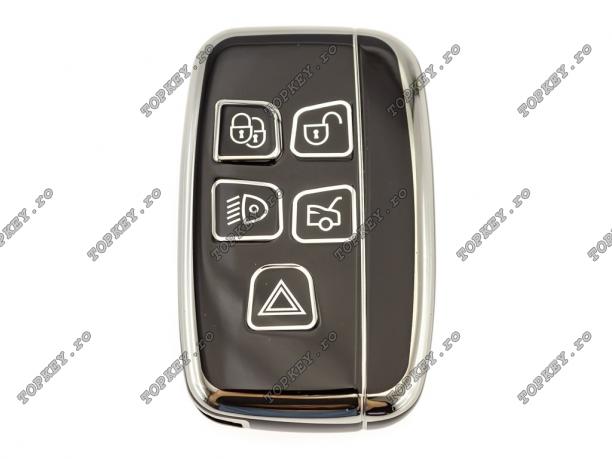 Husa de protectie pentru cheia rotunda inteligenta Land Rover Jaguar Proxy cu 5 butoane de TOPKEY.ro Husa de protectie pentru cheia rotunda inteligenta Land Rover Jaguar Proxy cu 5 butoane de TOPKEY.ro