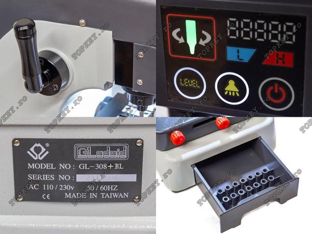 Mașină pentru tăiat chei speciale GLADAID GL 308 de TOPKEY.ro Mașină pentru tăiat chei speciale GLADAID GL 308