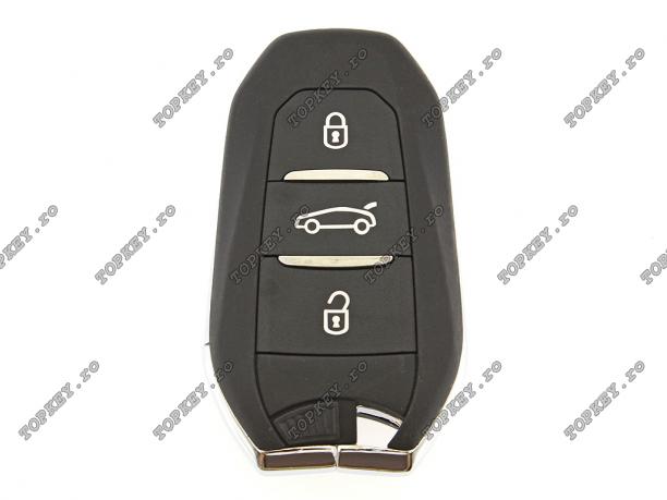 Smart key pentru Citroen cu 3 butoane, KEY, 433 Mhz de TOPKEY.ro Smart key pentru Citroen cu 3 butoane, KEY, 433 Mhz de TOPKEY.ro
