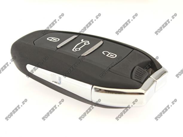 Smart key pentru Citroen cu 3 butoane, KEY, 433 Mhz de TOPKEY.ro Smart key pentru Citroen cu 3 butoane, KEY, 433 Mhz